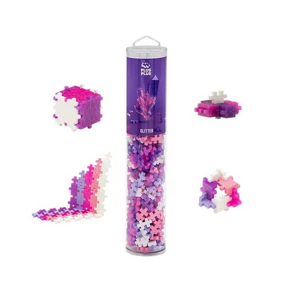 Méga tube Paillettes 240 pièces - Plus Plus