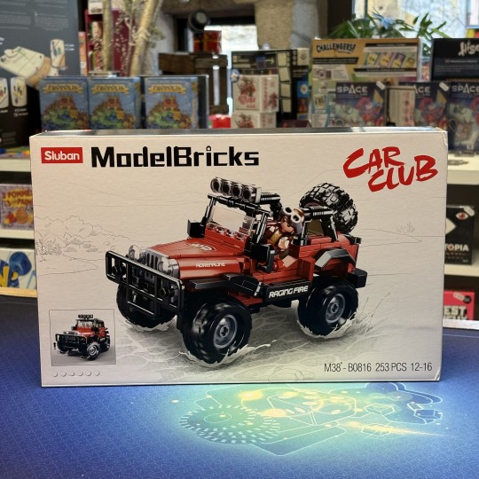 ModelBricks M38-B0816 Jeep 4x4 tout-terrain rouge - Sluban