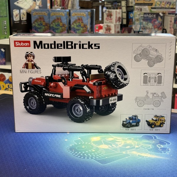 ModelBricks M38-B0816 Jeep 4x4 tout-terrain rouge - Sluban