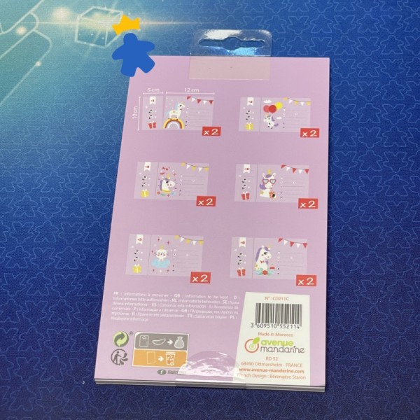 12 invitations anniversaire Licorne - Avenue Mandarine