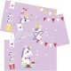 12 invitations anniversaire Licorne - Avenue Mandarine