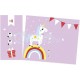 12 invitations anniversaire Licorne - Avenue Mandarine