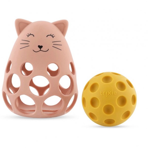 Hochet sensoriel en silicone Mrs Cat - Trixie