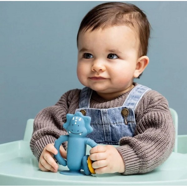 Jouet sensoriel en silicone avec ventouse Mr Triceratops - Trixie