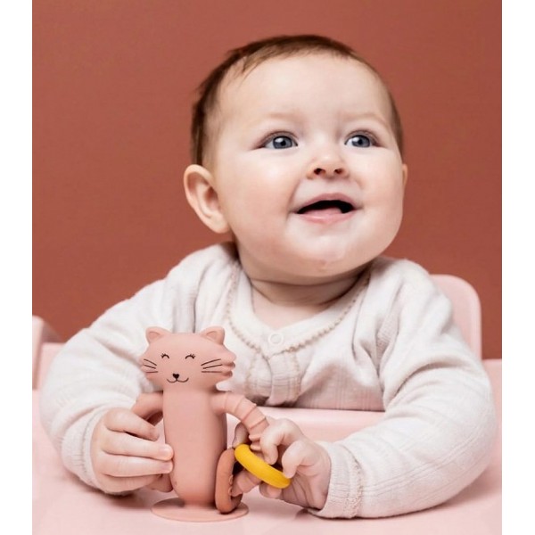 Jouet sensoriel en silicone avec ventouse Mrs Cat - Trixie