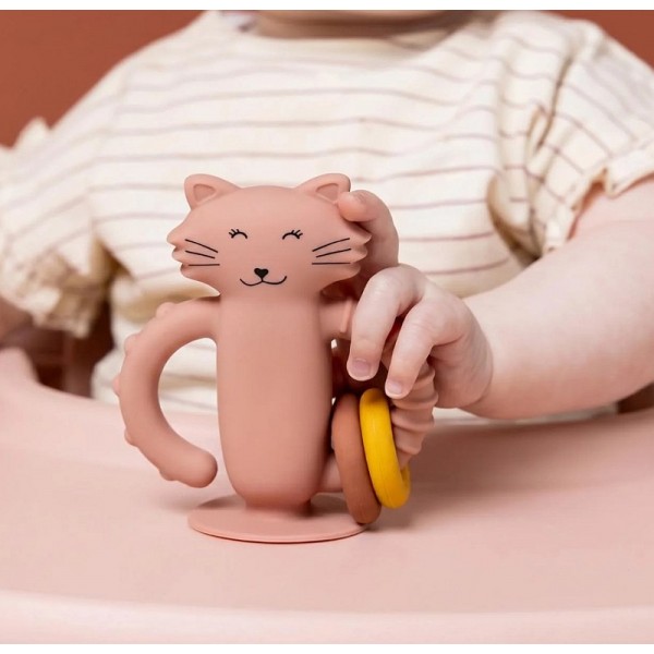 Jouet sensoriel en silicone avec ventouse Mrs Cat - Trixie