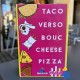 Taco Verso Bouc Cheese Pizza - Blue Orange