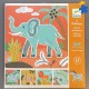 5 pochoirs Animaux sauvages - Djeco