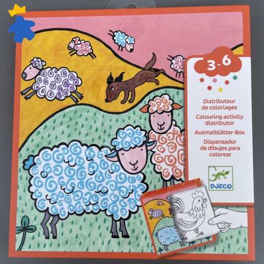 Distributeur de coloriages Ferme - Djeco