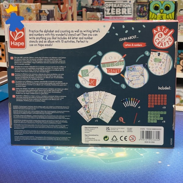 Coffret artistique : alphabet et chiffres à tracer - Hape