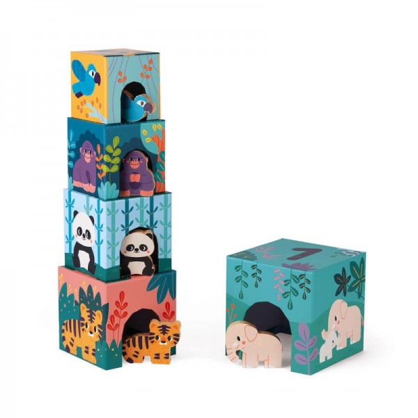 Pyramide et figurines animaux - Janod