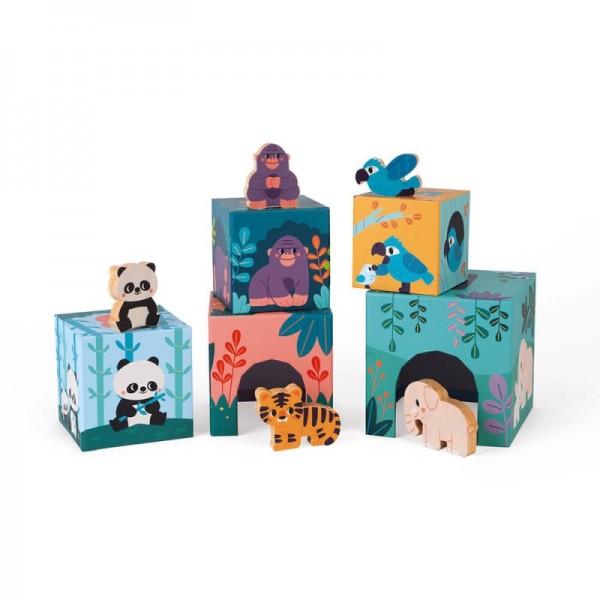 Pyramide et figurines animaux - Janod