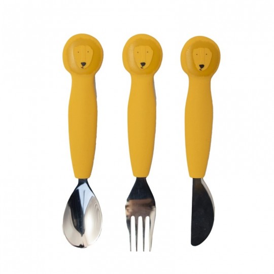 Couverts 3 pièces en silicone Mr Lion - Trixie