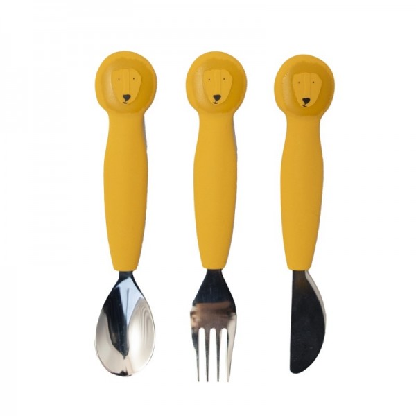Couverts 3 pièces en silicone Mr Lion - Trixie