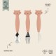 Couverts 3 pièces en silicone Mrs Cat - Trixie